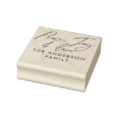 Modern elegant script vakantie gepersonaliseerd rubberstempel (Stempel)