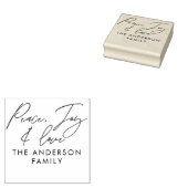 Modern elegant script vakantie gepersonaliseerd rubberstempel (Gestempeld)