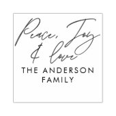 Modern elegant script vakantie gepersonaliseerd rubberstempel (Afrduk)