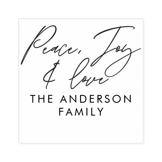 Modern elegant script vakantie gepersonaliseerd rubberstempel (Afrduk)