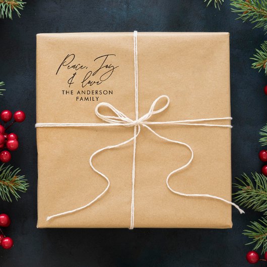 Modern elegant script vakantie gepersonaliseerd  zelfinktende stempel