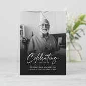 Modern Elegant Script Viering van het leven begraf Programmakaart (Staand voorkant)