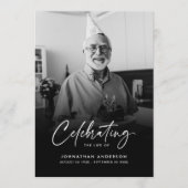 Modern Elegant Script Viering van het leven begraf Programmakaart (Voorkant)