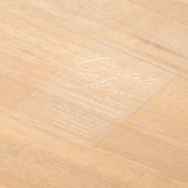 Modern Elegant Script-Vrijgezellenfeest Acryl Uitnodigingen (Laagn)