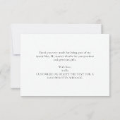 Modern Elegant Script-Vrijgezellenfeest Bedankkaart (Achterkant)