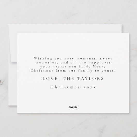 Modern Elegant Script Vrolijk Kerstfeest Kaart (Achterkant)