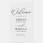 Modern Elegant Script Weddenschap Welkom Acryl Bord (Hoek)