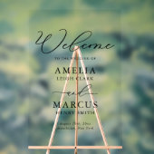 Modern Elegant Script Weddenschap Welkom Acryl Bord (Neutraal)