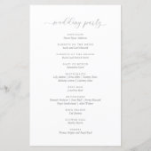 Modern Elegant Script Wedding Ceremony Program (Achterkant)