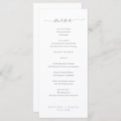 Modern Elegant Script Wedding Menu (Voorkant / Achterkant)