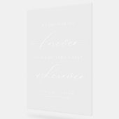 Modern Elegant Script Wedding Neem een plaats Acryl Bord (Hoek)