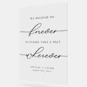 Modern Elegant Script Wedding Neem een plaats Acryl Bord (Hoek)