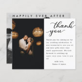 Modern Elegant Script Wedding Photo (Voorkant / Achterkant)