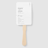 Modern Elegant Script Wedding Program Fans Handwaaier (Voorkant)