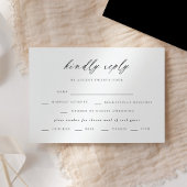 Modern Elegant Script Wedding RSVP Kaart