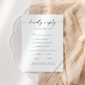 Modern Elegant Script Wedding RSVP Uitnodiging
