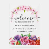 Modern Elegant Script Wedding Welcome  Acryl Bord (Voorkant)