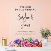 Modern Elegant Script Wedding Welcome  Acrylic Sig Acryl Bord (Huwelijk)