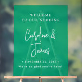 Modern Elegant Script Wedding Welcome  Acrylic Sig Acryl Bord (Neutraal)