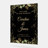 Modern Elegant Script Wedding Welcome Acrylic Sig Acryl Bord (Hoek)