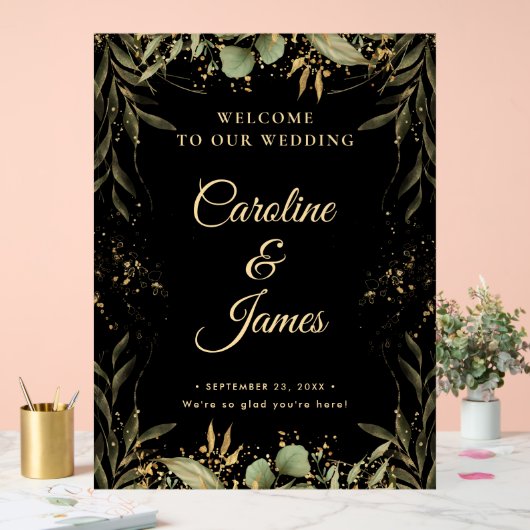Modern Elegant Script Wedding Welcome  Acrylic Sig Acryl Bord (Huwelijk)