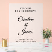Modern Elegant Script Wedding Welcome  Acrylic Sig Acryl Bord (Huwelijk)