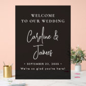 Modern Elegant Script Wedding Welcome  Acrylic Sig Acryl Bord (Huwelijk)