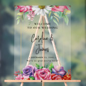 Modern Elegant Script Wedding Welcome  Acrylic Sig Acryl Bord (Neutraal)