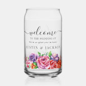 Modern Elegant Script Wedding Welcome Blikvorm Glas (Voorkant)