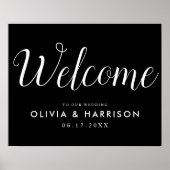 Modern Elegant Script Welcome Wedding Sign Poster (Voorkant)