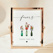 Modern Elegant Script Wildbloemen bevorderen Poster