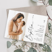 Modern Elegant Script Wit Fotodoop Kaart