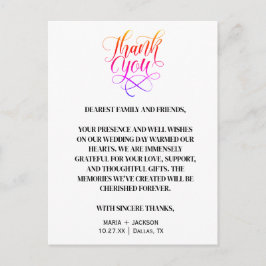 Modern Elegant Script Zwart Wit Trouwen Briefkaart