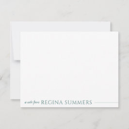 Modern Elegant Seafoam Green Personal Stationery Notitiekaartje