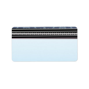 Modern Elegant Seashell damask Etiket