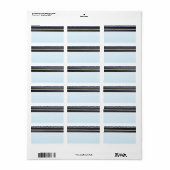 Modern Elegant Seashell damast Etiket (Full Sheet)