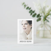 Modern Elegant Self Portret Visitekaartje (Staand voorkant)