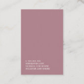 Modern Elegant Self Portret Visitekaartje (Achterkant)