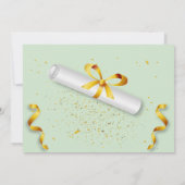 Modern Elegant Senior Golden Black Afstuderen Kaart (Achterkant)