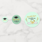 Modern Elegant Senior Golden Black Confetti (Voorkanten)