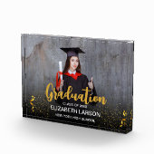 Modern Elegant Senior Golden Black Fotoblokken (Rechts)