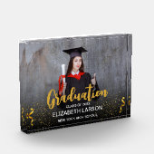 Modern Elegant Senior Golden Black Fotoblokken (Links)