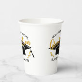 Modern Elegant Senior Golden Black Papieren Bekers (Links)