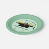 Modern Elegant Senior Golden Black Papieren Bordje (Gekanteld)