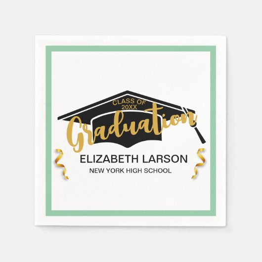 Modern Elegant Senior Golden Black Servet (Voorkant)