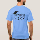 Modern Elegant Senior Golden Black T-shirt (Achterkant)