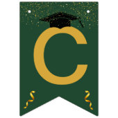 Modern Elegant Senior Golden Black Vlaggetjes (Eerste vlag)