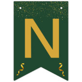 Modern Elegant Senior Golden Black Vlaggetjes (Derde vlag)