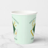 Modern Elegant Senior Green Thed Afstuderen Papieren Bekers (Rechts)