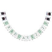 Modern Elegant Senior Green Thed Afstuderen Vlaggetjes (Alle)